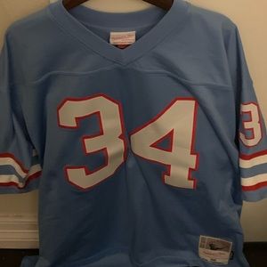 XL Baby Blue Earl Campbell Retro Houston oilers jersey
